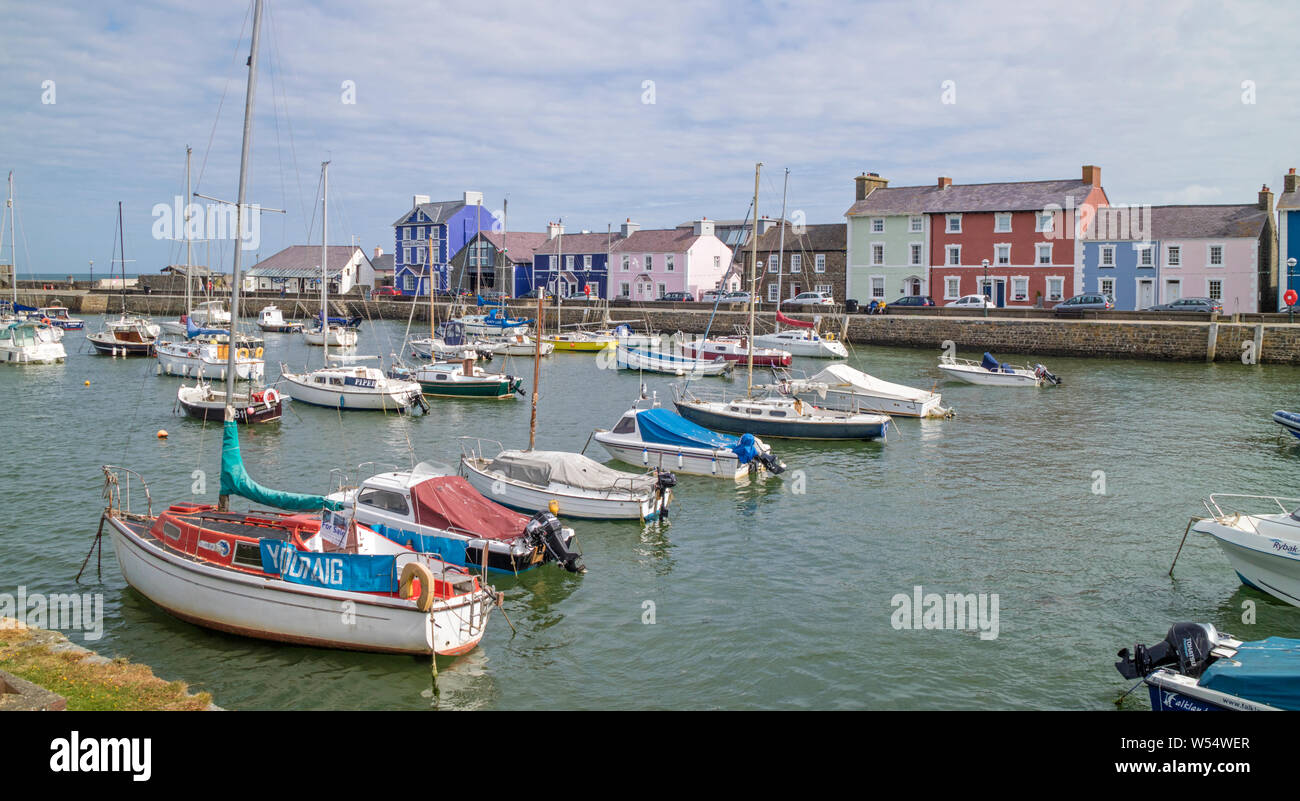Aberaeron a popular seaside town in Ceredigion, Wales, UK Stock Photo