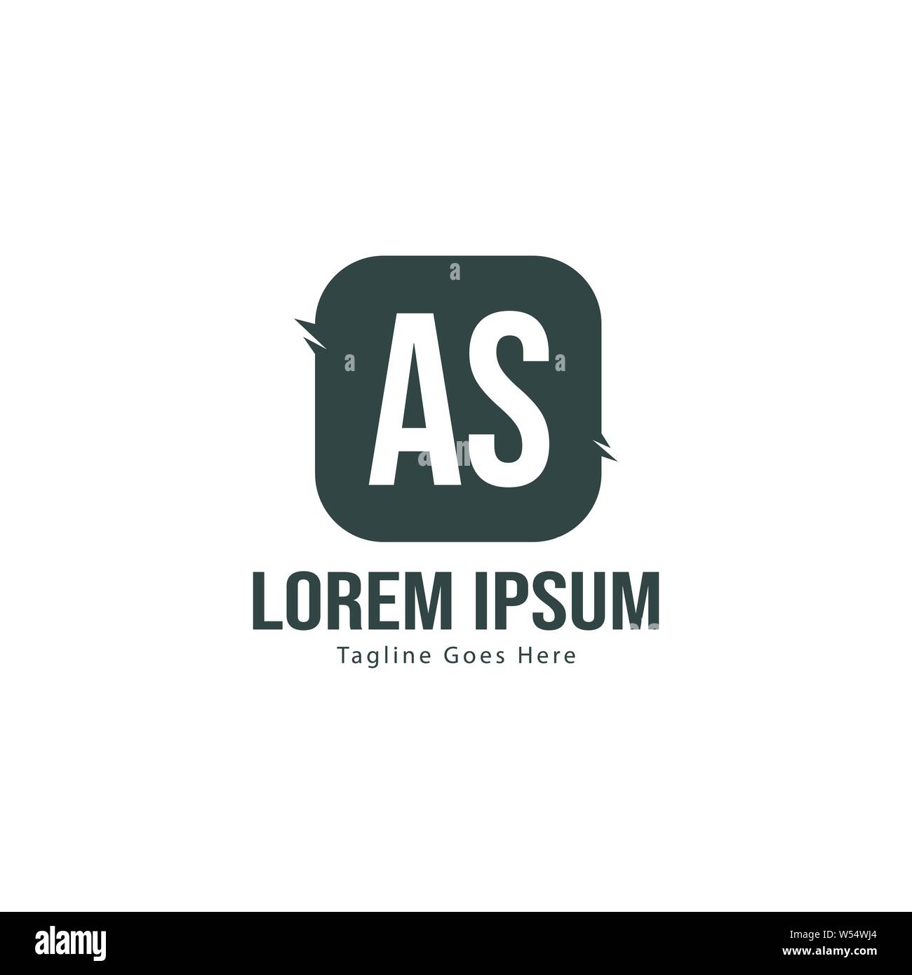 As letter logo design creative modern as letters icon illustration