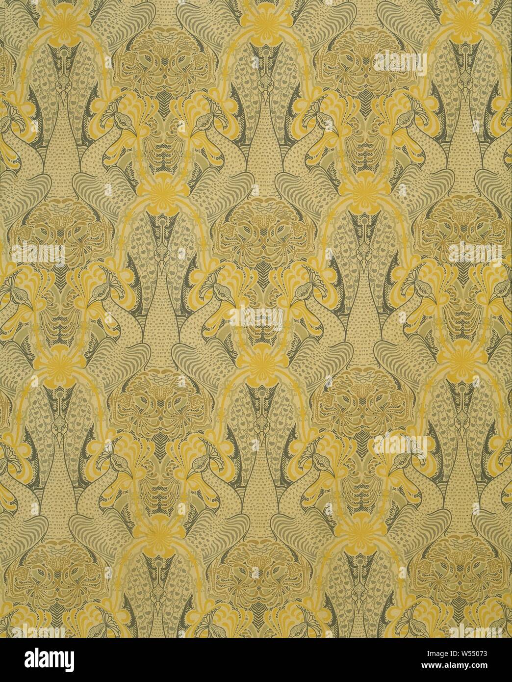 Curtain Fabric Peacock And Honeysuckle Curtain Of Printed
