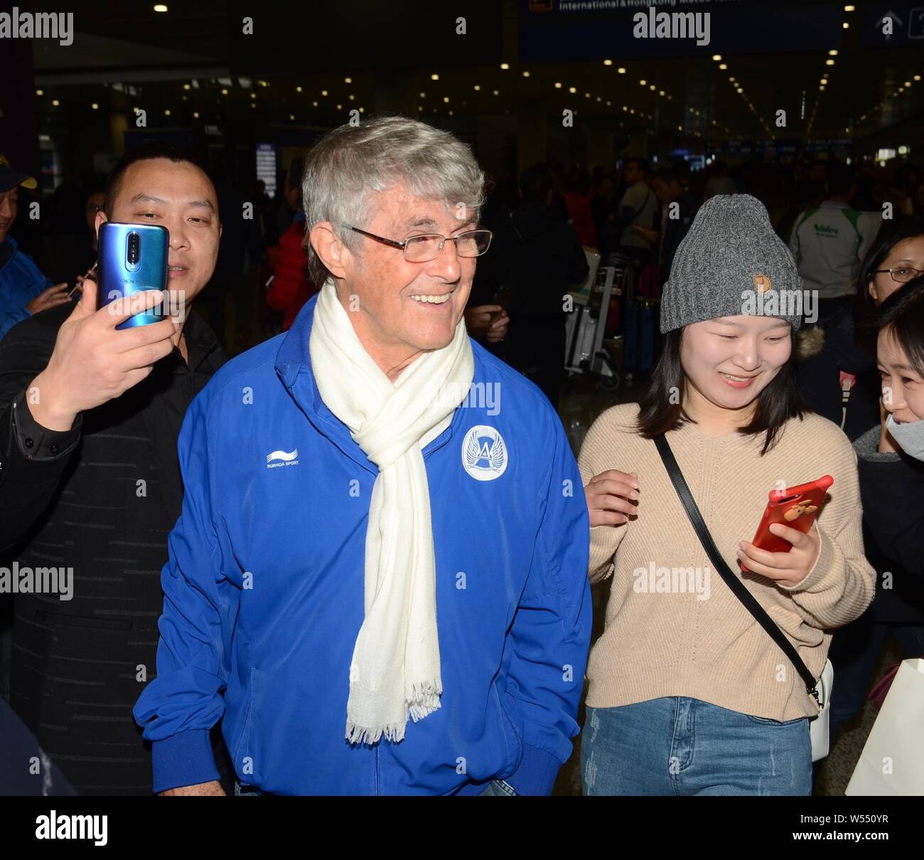 Serbian football coach and former player Bora Milutinovic, center, is 