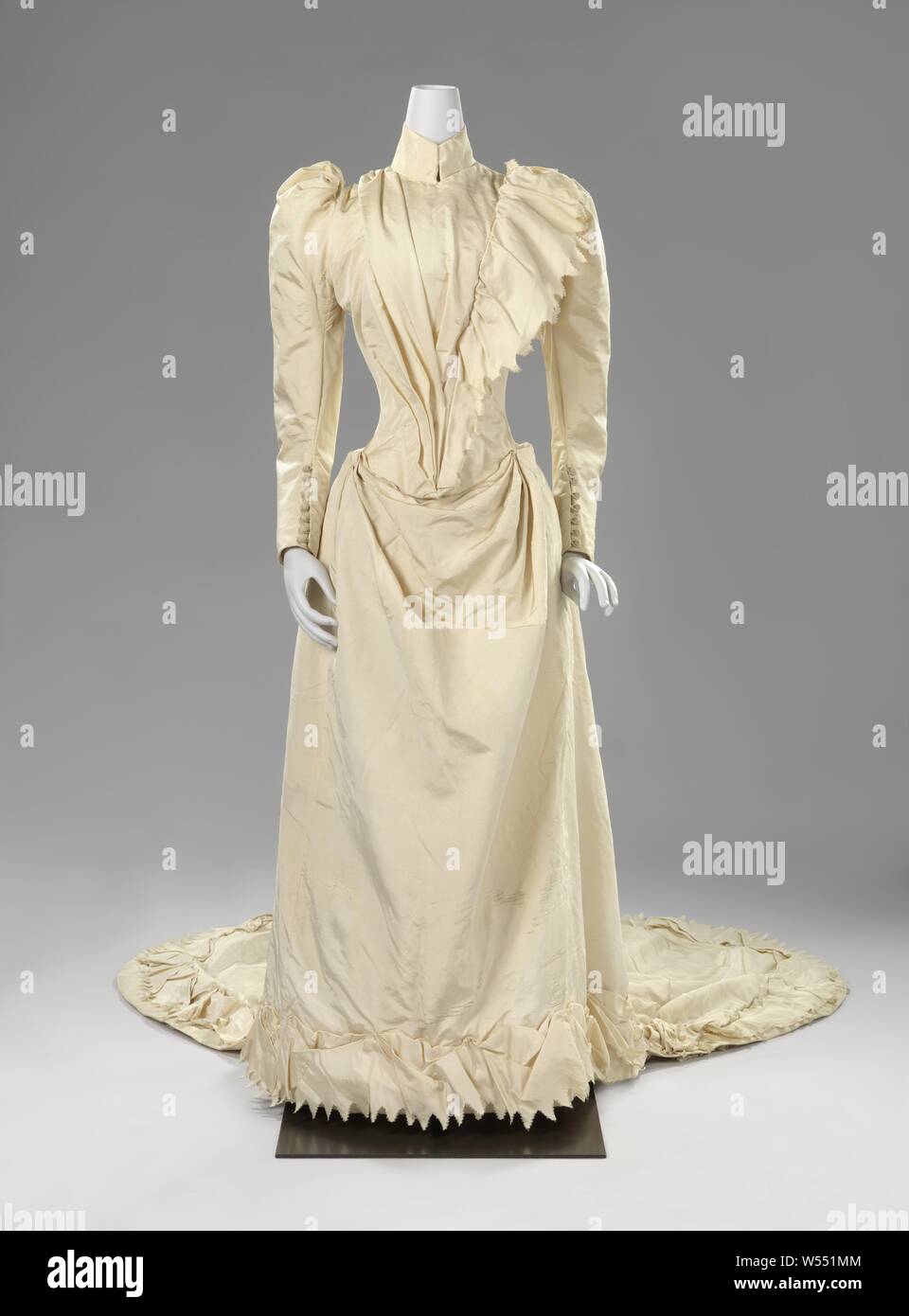 Wedding Dress With Pinked Flounces Wedding Gown Consisting Of A