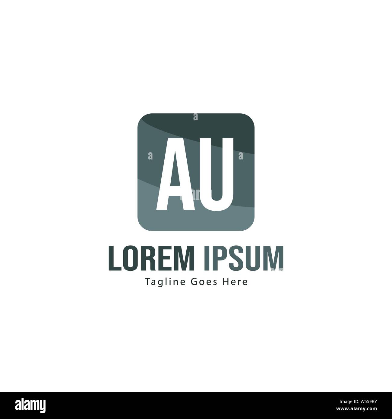 AU Letter Logo Design. Creative Modern AU Letters Icon Illustration ...