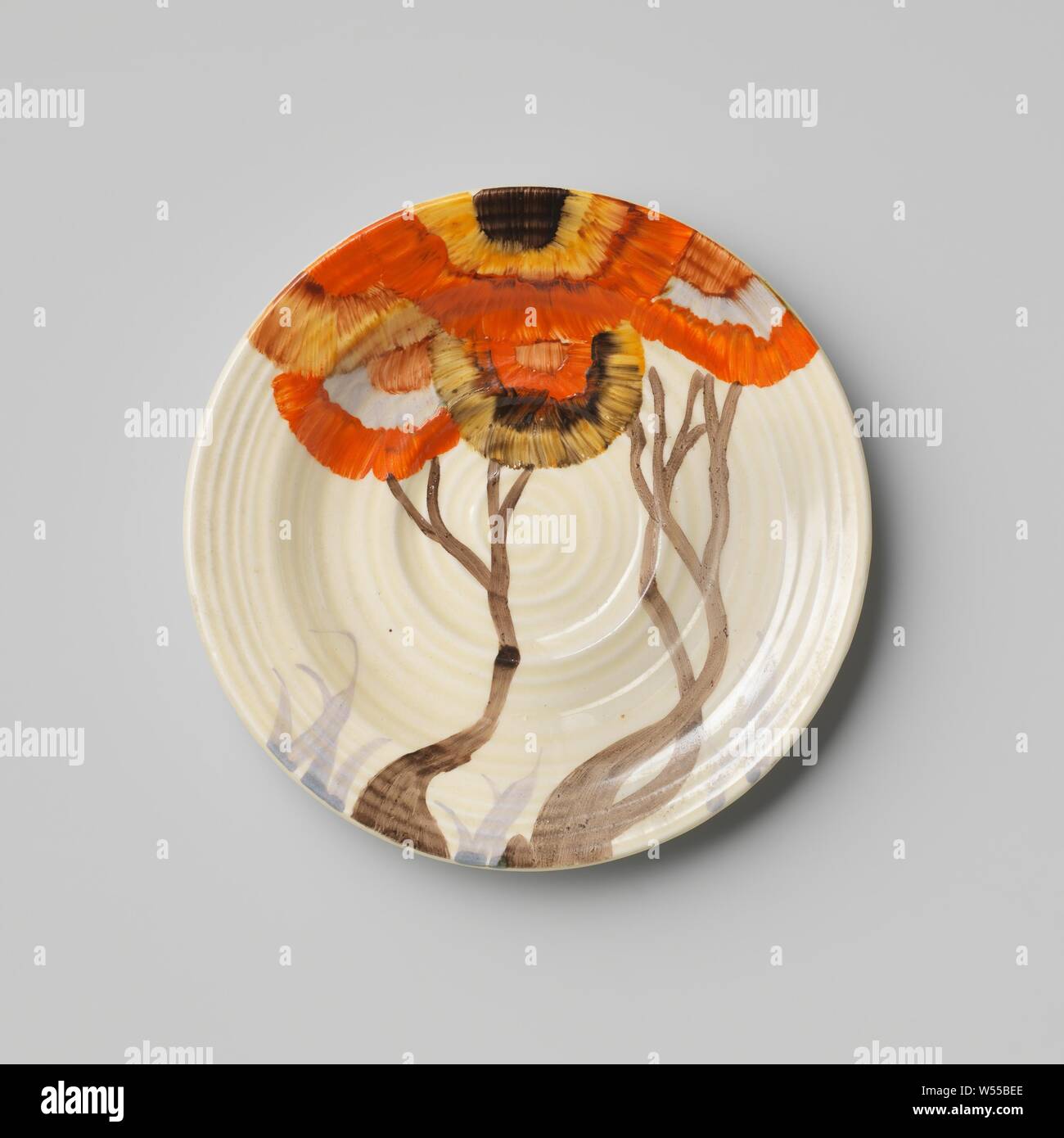 Dish With Multicolored Floral Decor Dish Of Earthenware