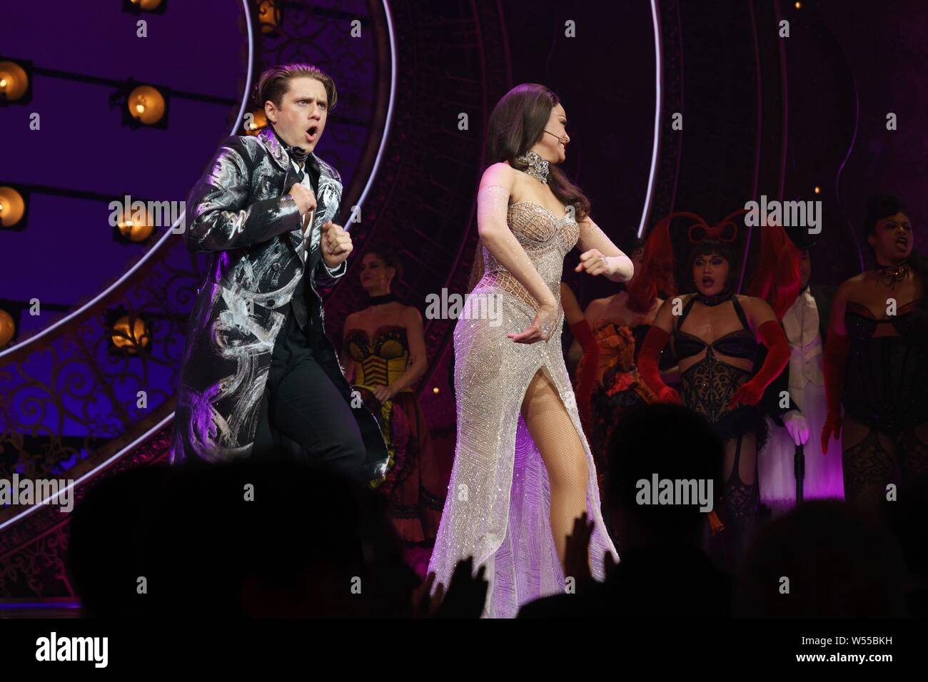 Aaron Tveit Karen Olivo On Stage For Moulin Rouge Curtain Call Al Hirschfeld Theatre New York Ny July 25 2019 Photo By Jason Smith Everett Collection Stock Photo Alamy