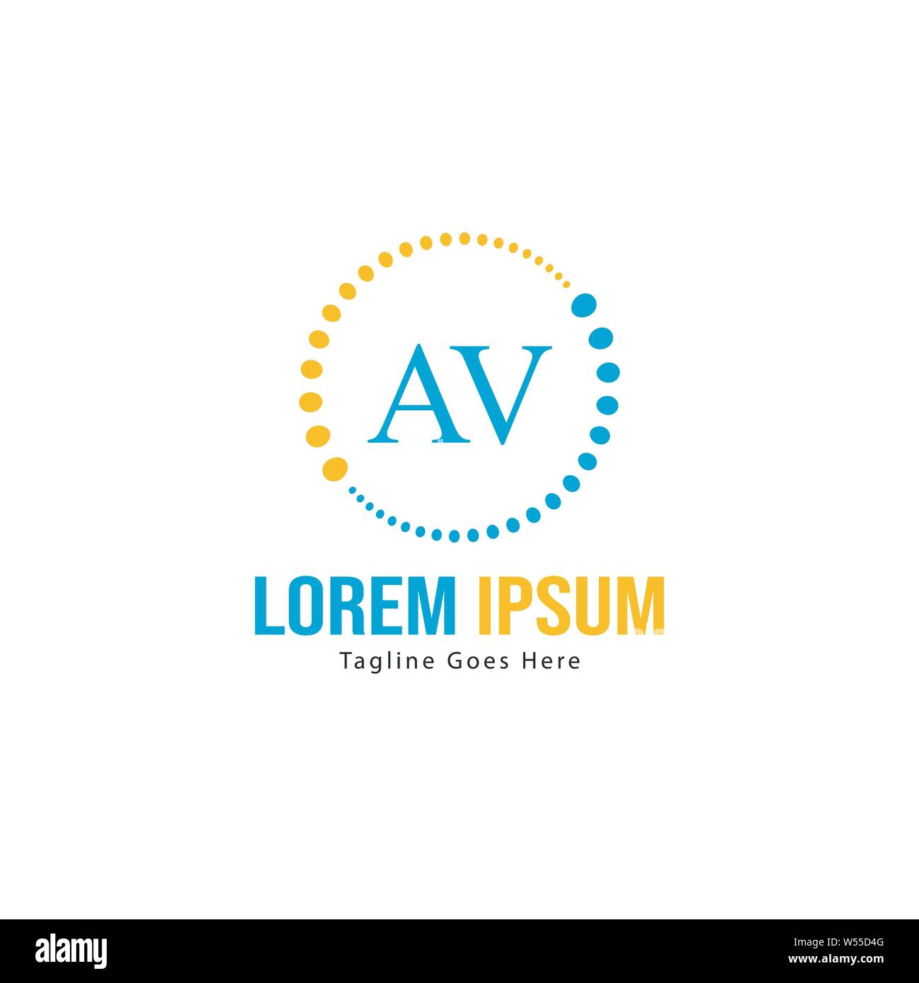 AV Letter Logo Design. Creative Modern AV Letters Icon Illustration design Stock Vector