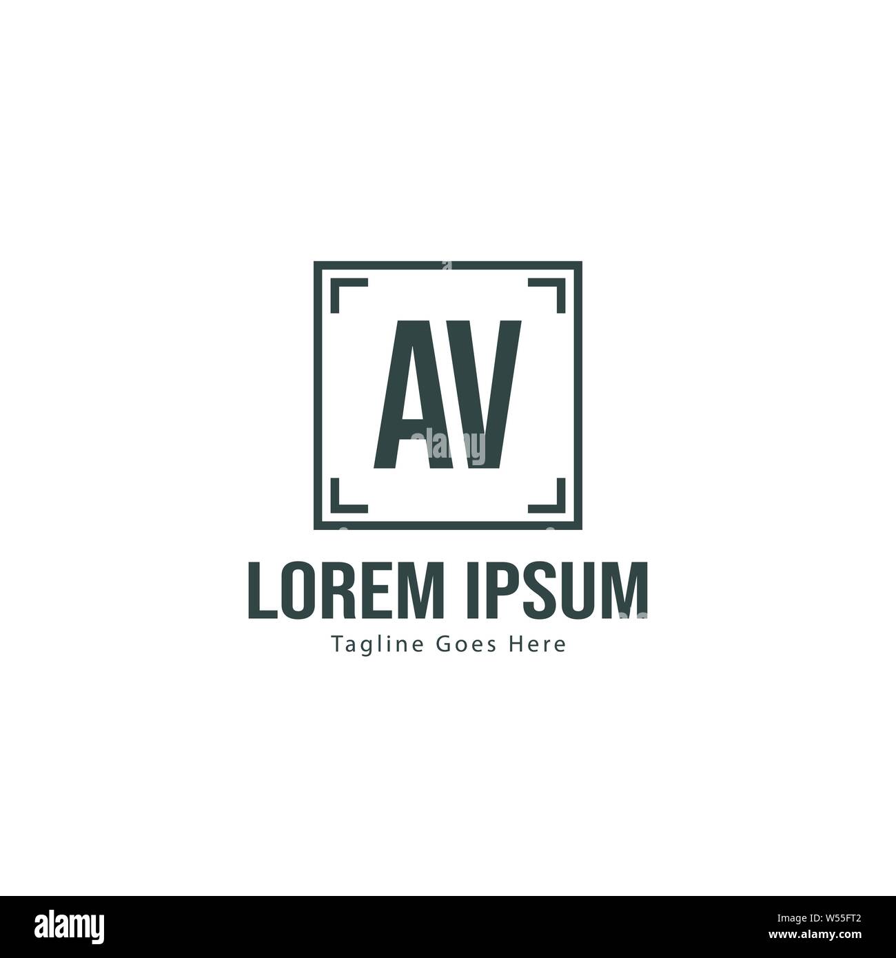 AV Letter Logo Design. Creative Modern AV Letters Icon Illustration ...
