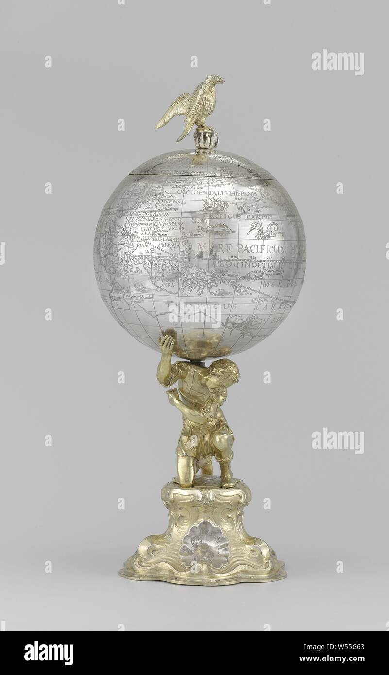 Globe cup Goblet, Representing a Terrestrial Globe, The earth 