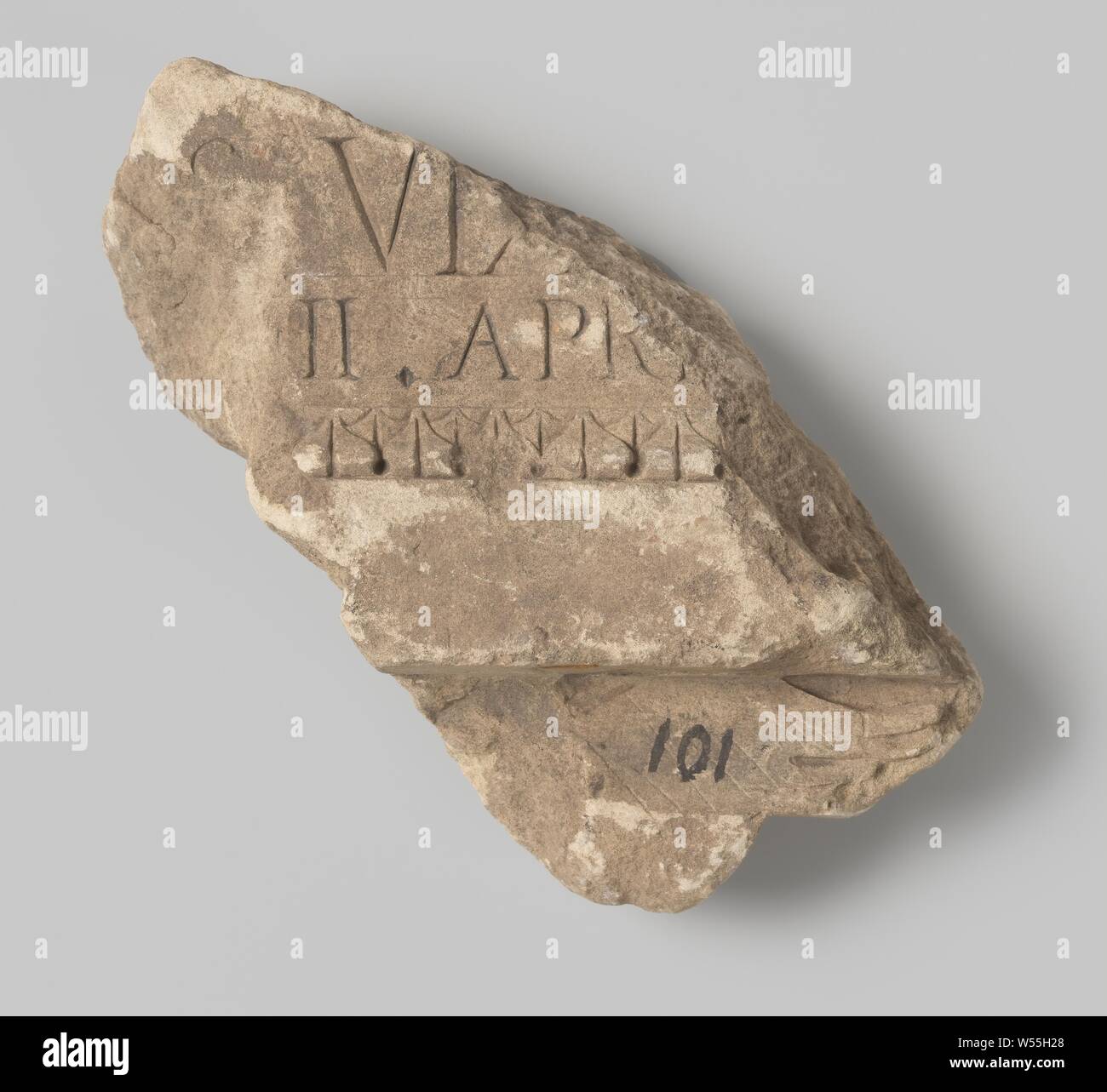 Epitaph or memorial table, excavated in Utrecht at the old ...