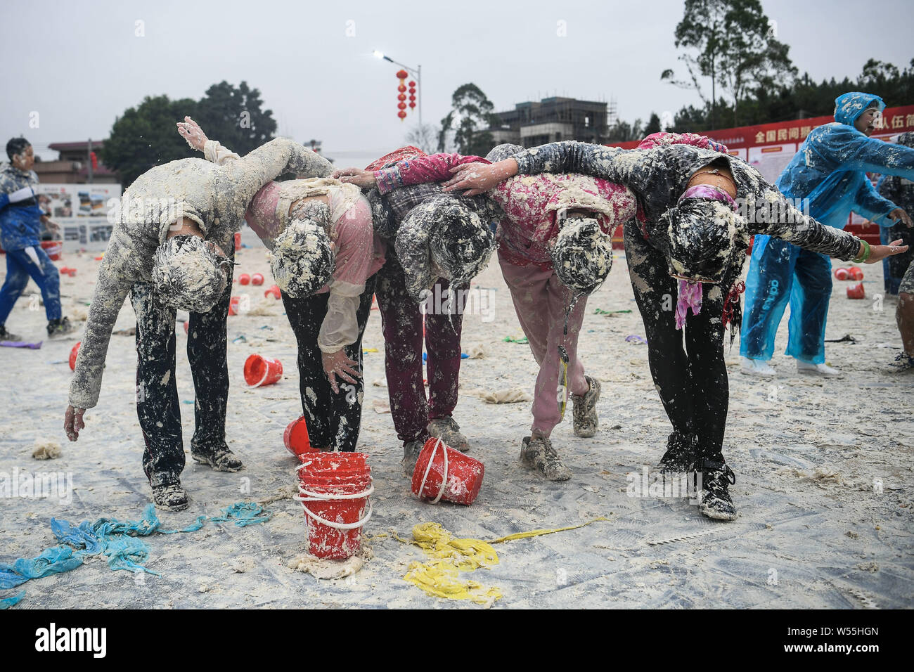 People attend the Fogang "Tofu Festival" in Fogang county, south China
