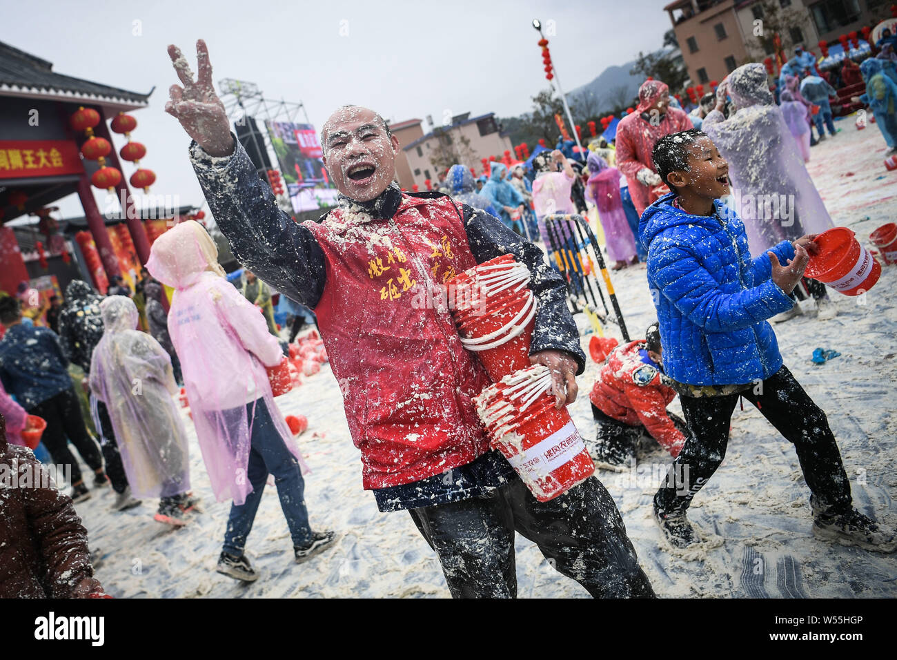 People attend the Fogang "Tofu Festival" in Fogang county, south China