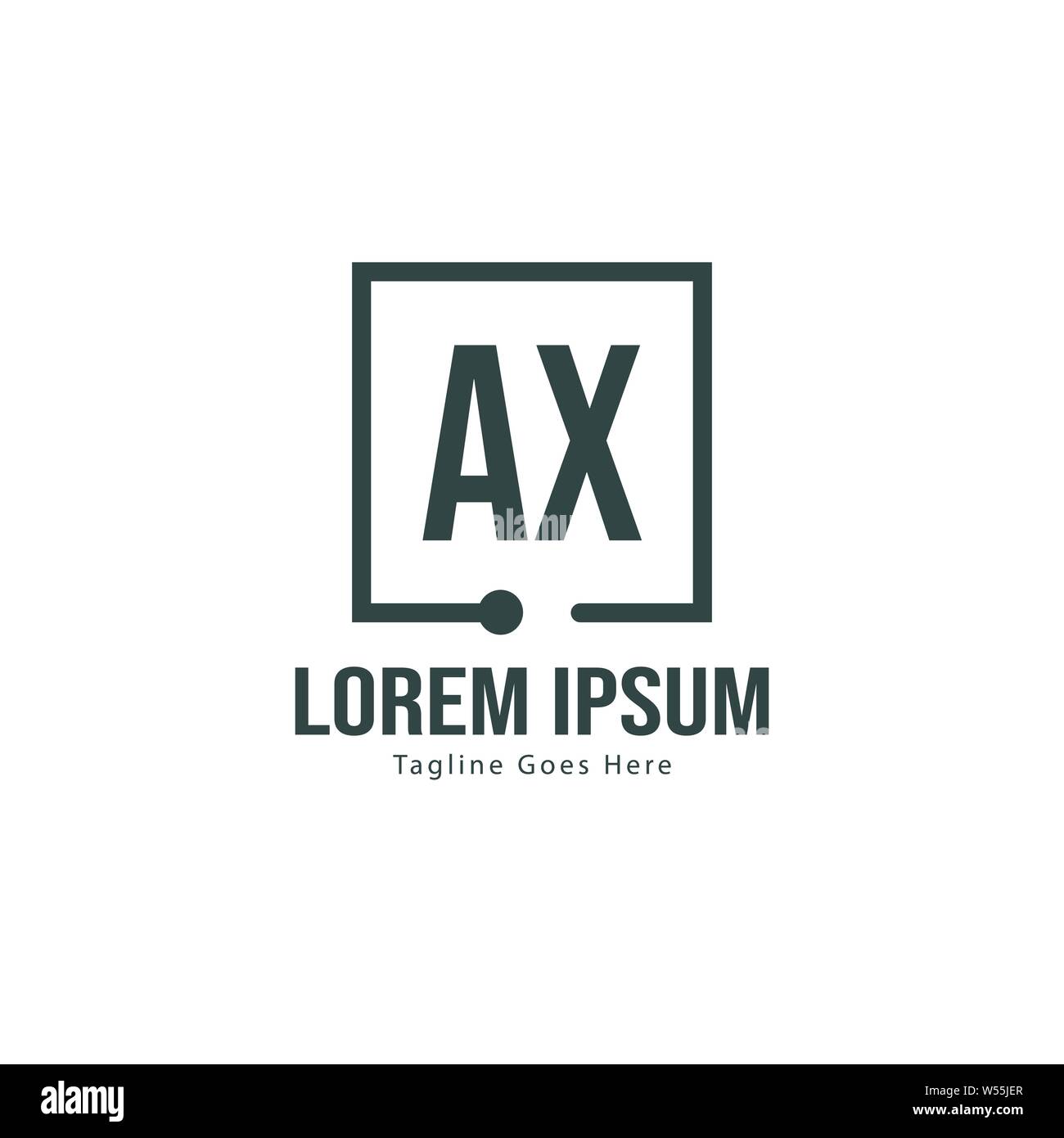 AX Letter Logo Design. Creative Modern AX Letters Icon Illustration ...