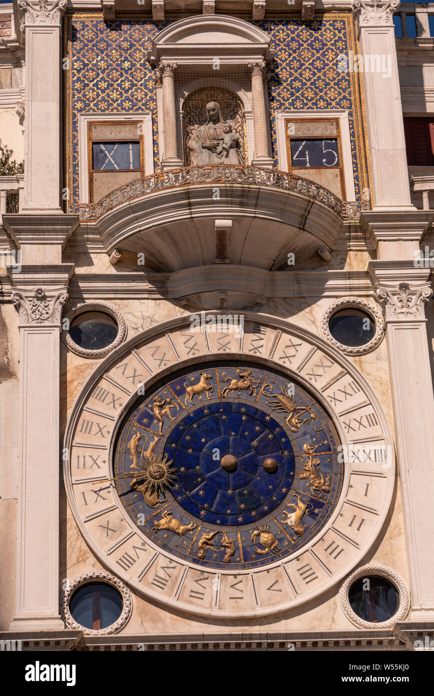 The Astronomical Clock of St Mark's Clocktower Venice Stock Photo - Alamy