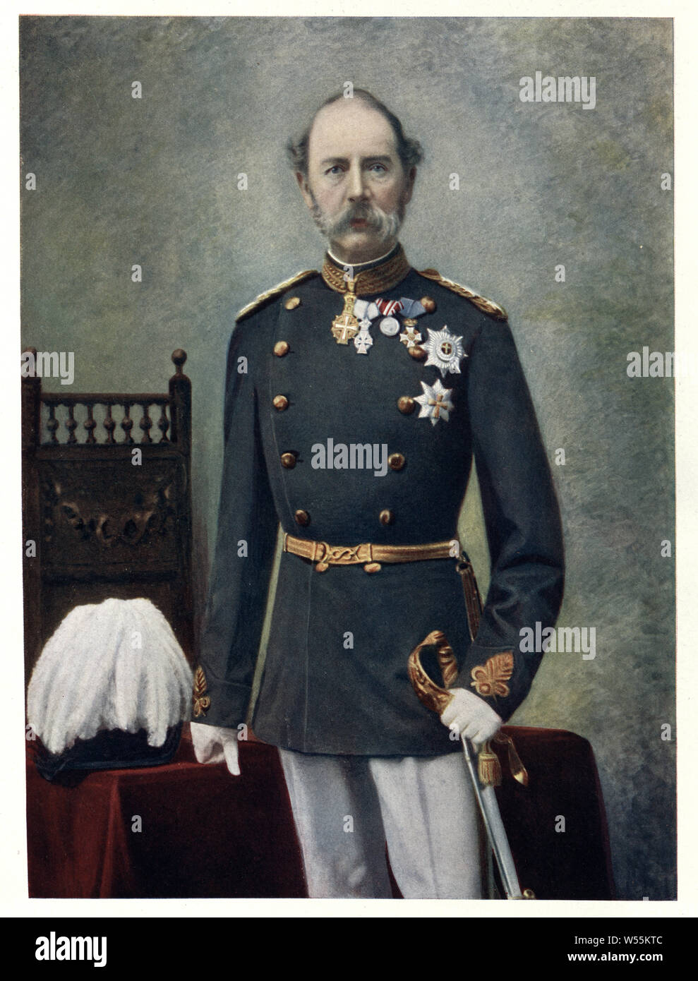 Christian IX (8 April 1818 – 29 January 1906) was King of Denmark from 1863 until his death in 1906. Stock Photo