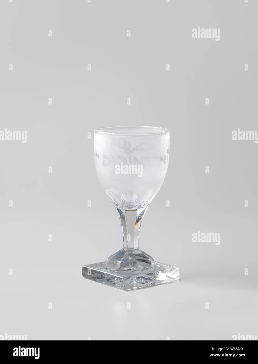 https://c8.alamy.com/comp/W55N01/chalice-on-a-square-plinth-with-hebrew-inscription-circular-convex-carved-base-on-a-square-plinth-flared-facet-cut-trunk-which-merges-into-the-curved-cup-on-the-chalice-against-a-frosted-etched-ground-the-hebrew-text-i-will-receive-the-cup-of-deliverance-and-call-upon-the-name-of-the-lord-psalm-116-13-a-leafy-branch-between-the-first-and-the-last-hebrew-letter-on-the-plinth-in-hebrew-daniel-di-dh-de-castro-5-611-anonymous-c-1851-glass-glassblowing-h-123-cm-w-57-cm-d-55-cm-W55N01.jpg
