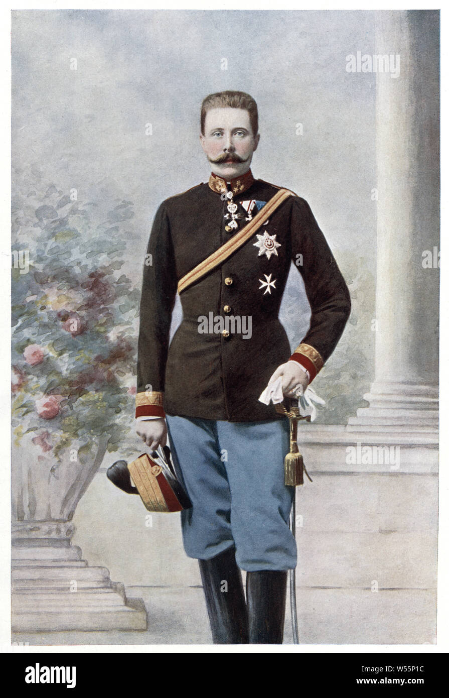Archduke Franz Ferdinand of Austria a member of the imperial Habsburg dynasty, and from 1896 until his death the heir presumptive (Thronfolger) to the Austro-Hungarian throne.[ Stock Photo