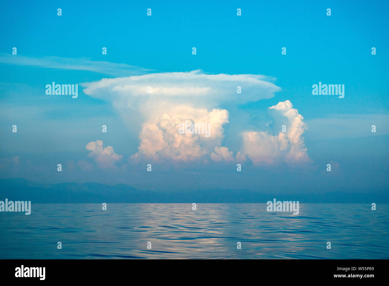 Atomic nuclear bomb explosion like cloud Stock Photo