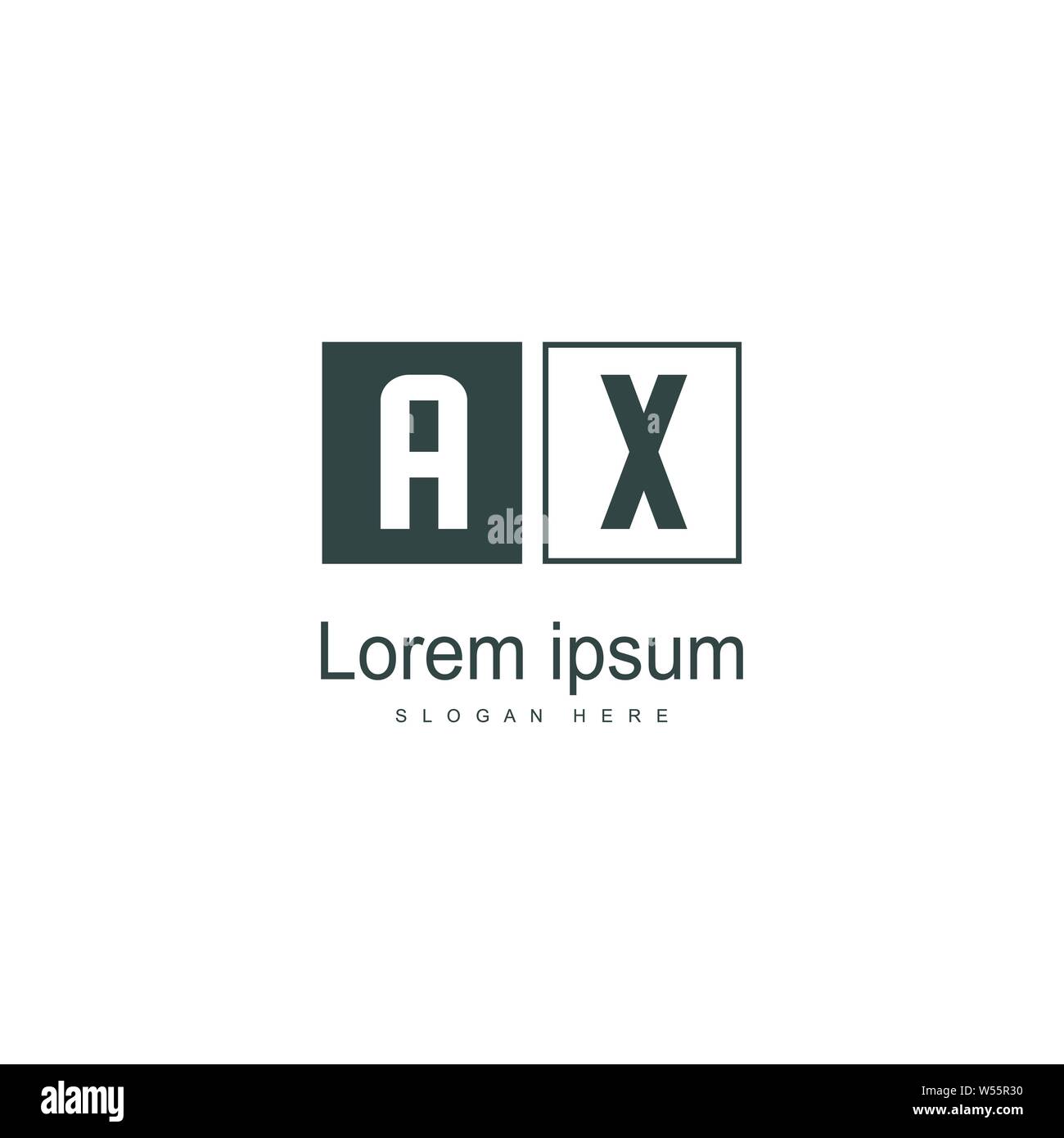 AX Letter Logo Design. Creative Modern AX Letters Icon Illustration ...