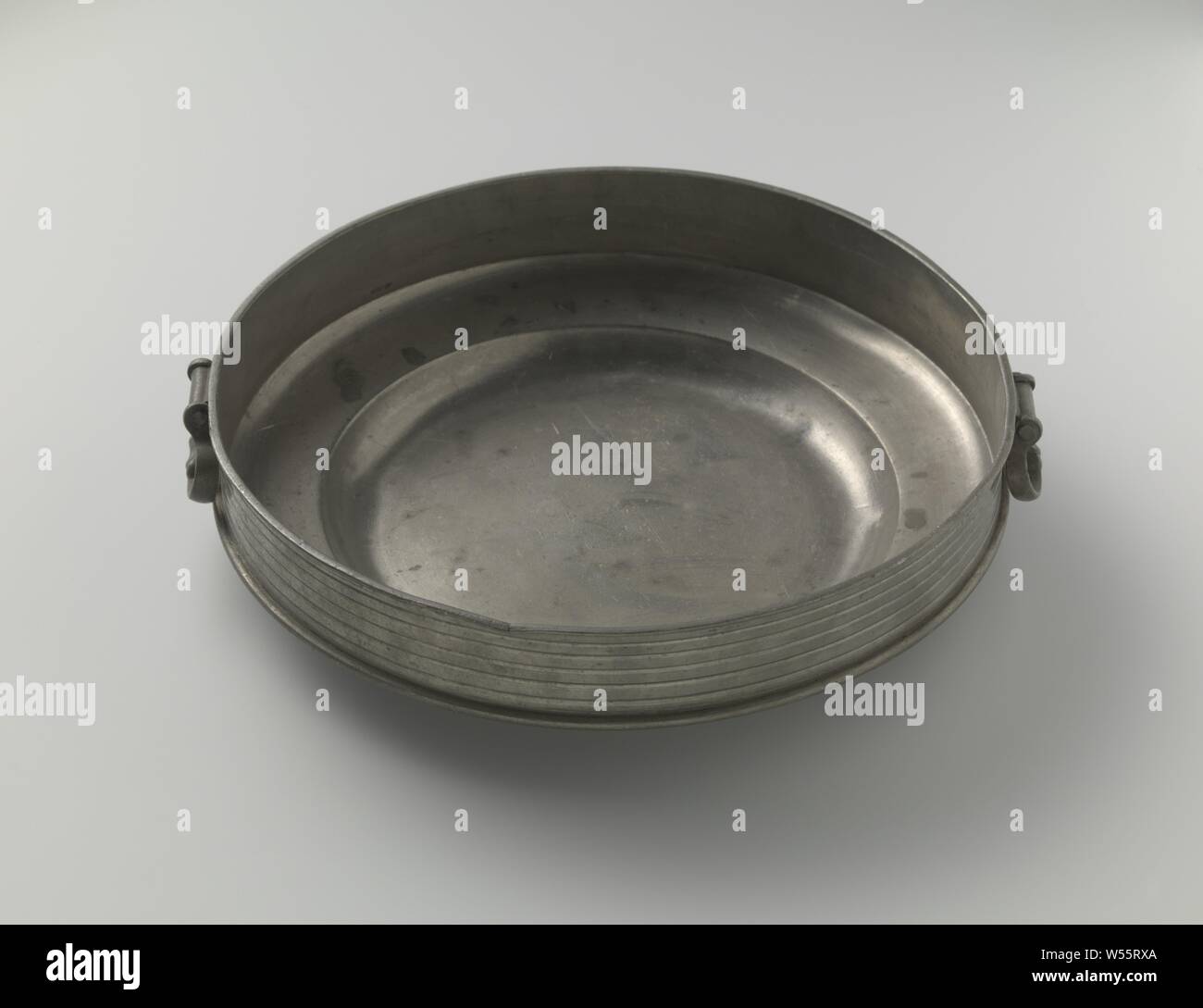 Fish dish made of tin, Fish dish made of tin. A high raised edge with