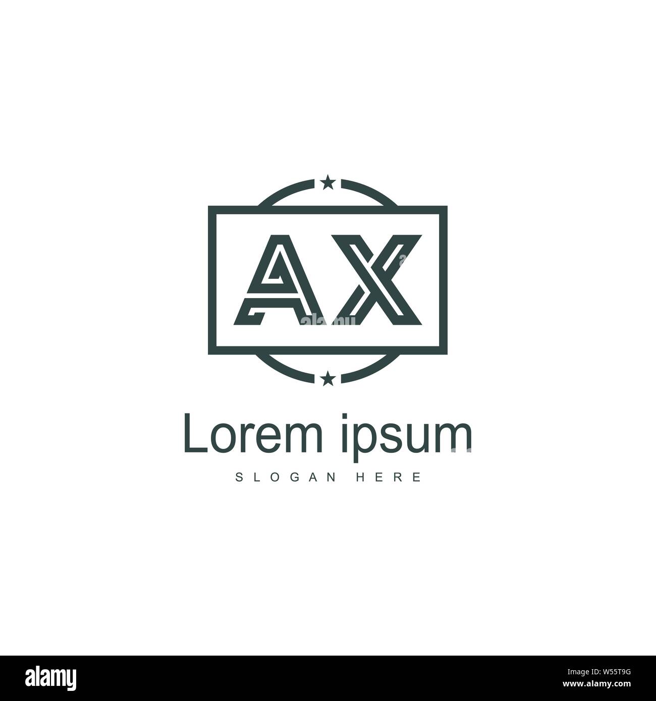 AX Letter Logo Design. Creative Modern AX Letters Icon Illustration ...
