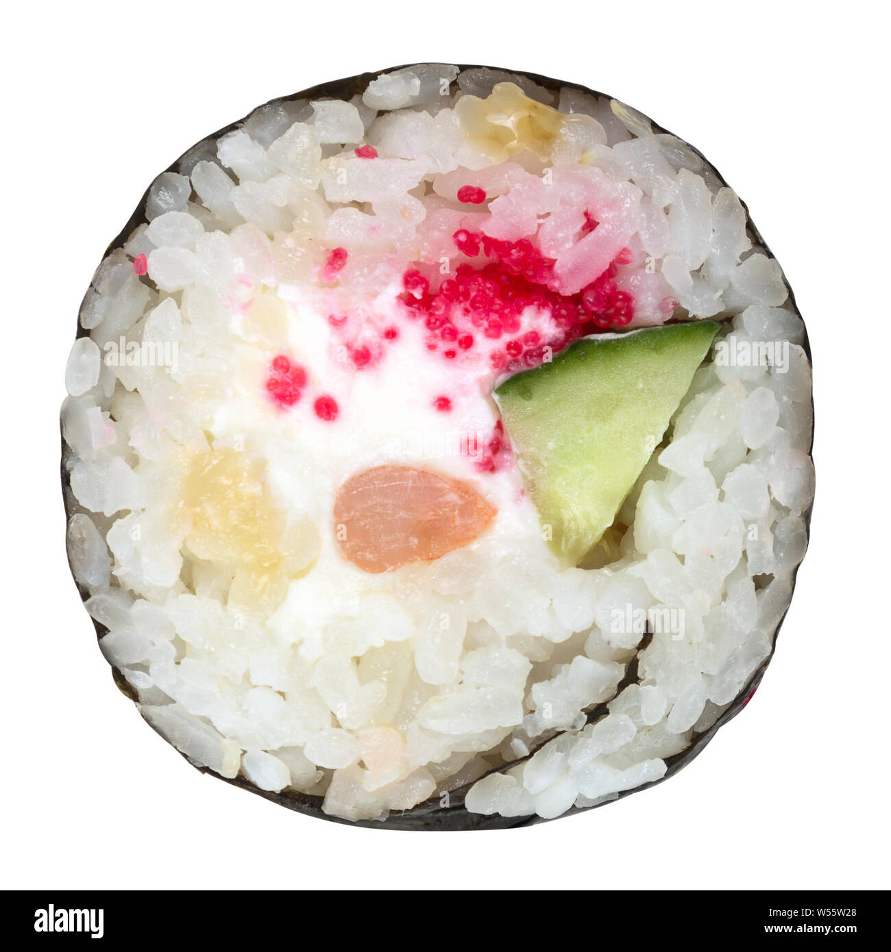 sushi roll isolated on white background Stock Photo