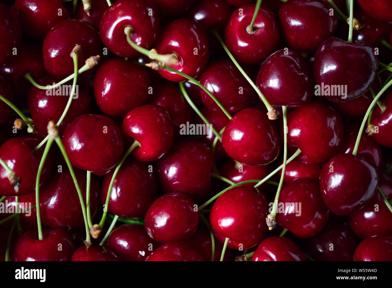 Top view of cherry fruits, cherries top view photo Stock Photo Alamy