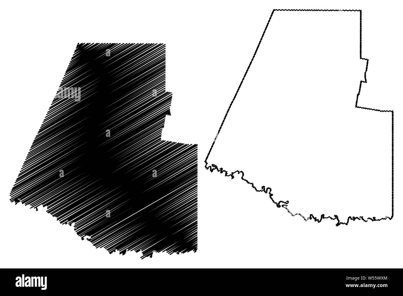 Hidalgo County Texas Counties - Hidalgo County Texas Counties In Texas United States Of Americausa Us Us Map Vector Illustration Scribble Sketch Hidalgo Map W55WXM