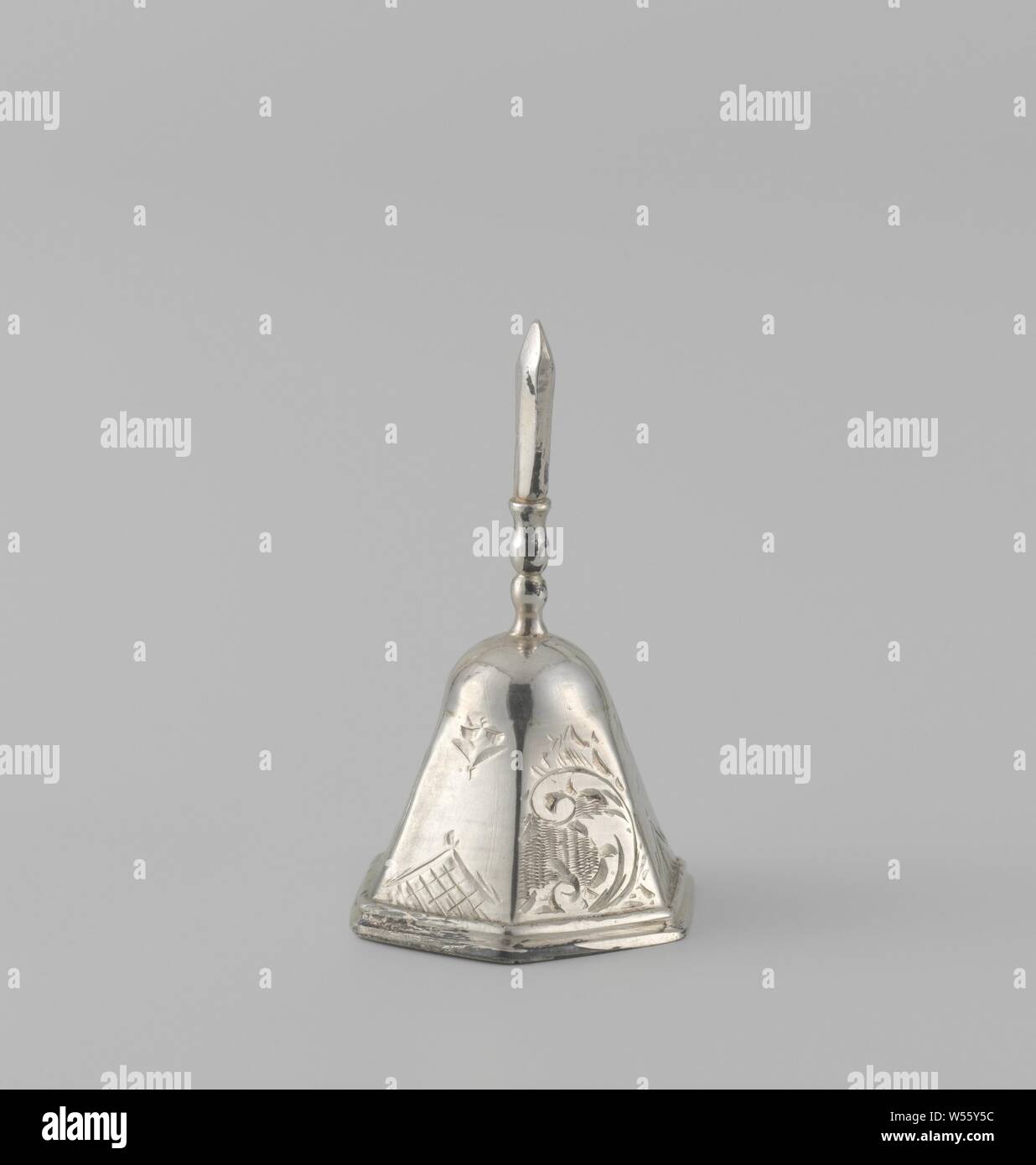 Image of INDIAN CEREMONIAL BELL Silver bell used to invoke the Hindu