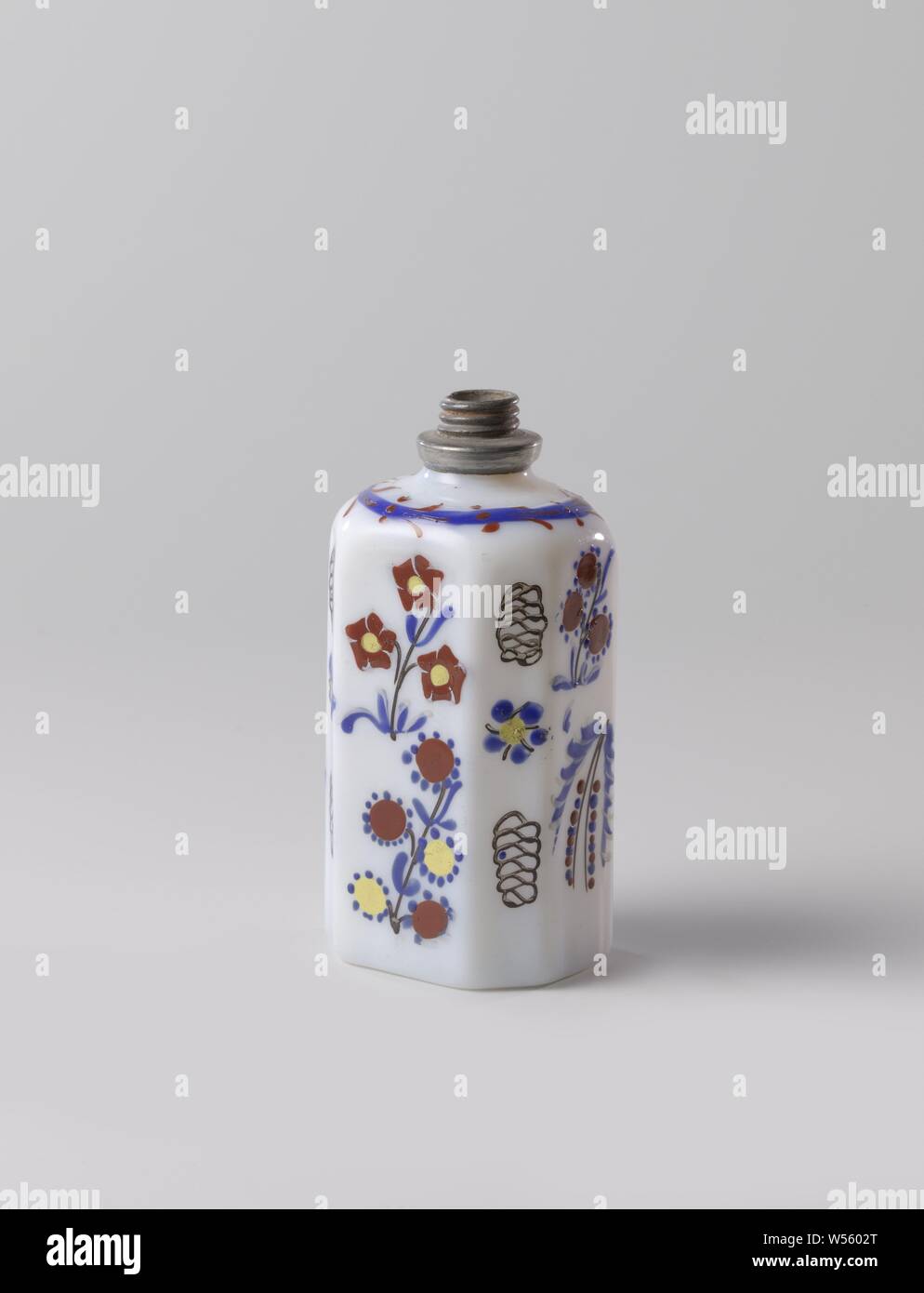 https://c8.alamy.com/comp/W5602T/octagonal-bottle-of-milk-glass-with-flower-and-braid-motifs-flat-bottom-octagonal-body-blown-body-with-black-red-yellow-and-blue-stylized-flower-sprays-on-the-front-and-back-and-floral-and-braid-ornaments-on-the-narrow-sides-a-branch-on-the-shoulder-the-mouth-encased-in-a-pewter-frame-with-screw-thread-anonymous-midden-europa-c-1700-c-1800-glass-tin-metal-glassblowing-h-12-cm-d-6-cm-w-5-cm-W5602T.jpg