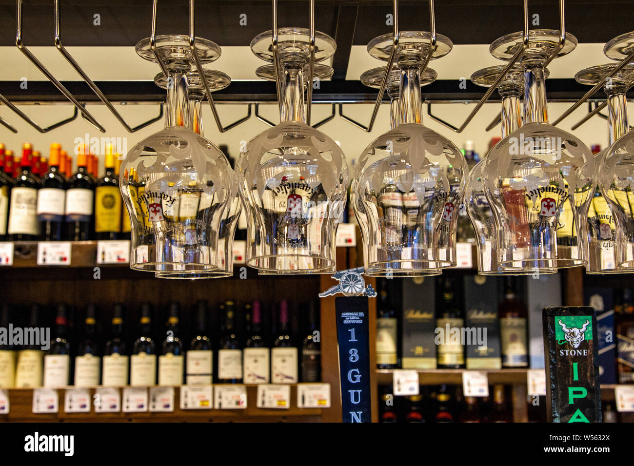 Thousands of bottles of beer are for sale at the store of Beer Lady in