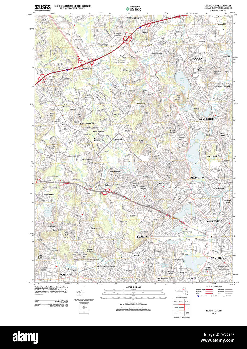 Lexington ma map Cut Out Stock Images & Pictures Alamy