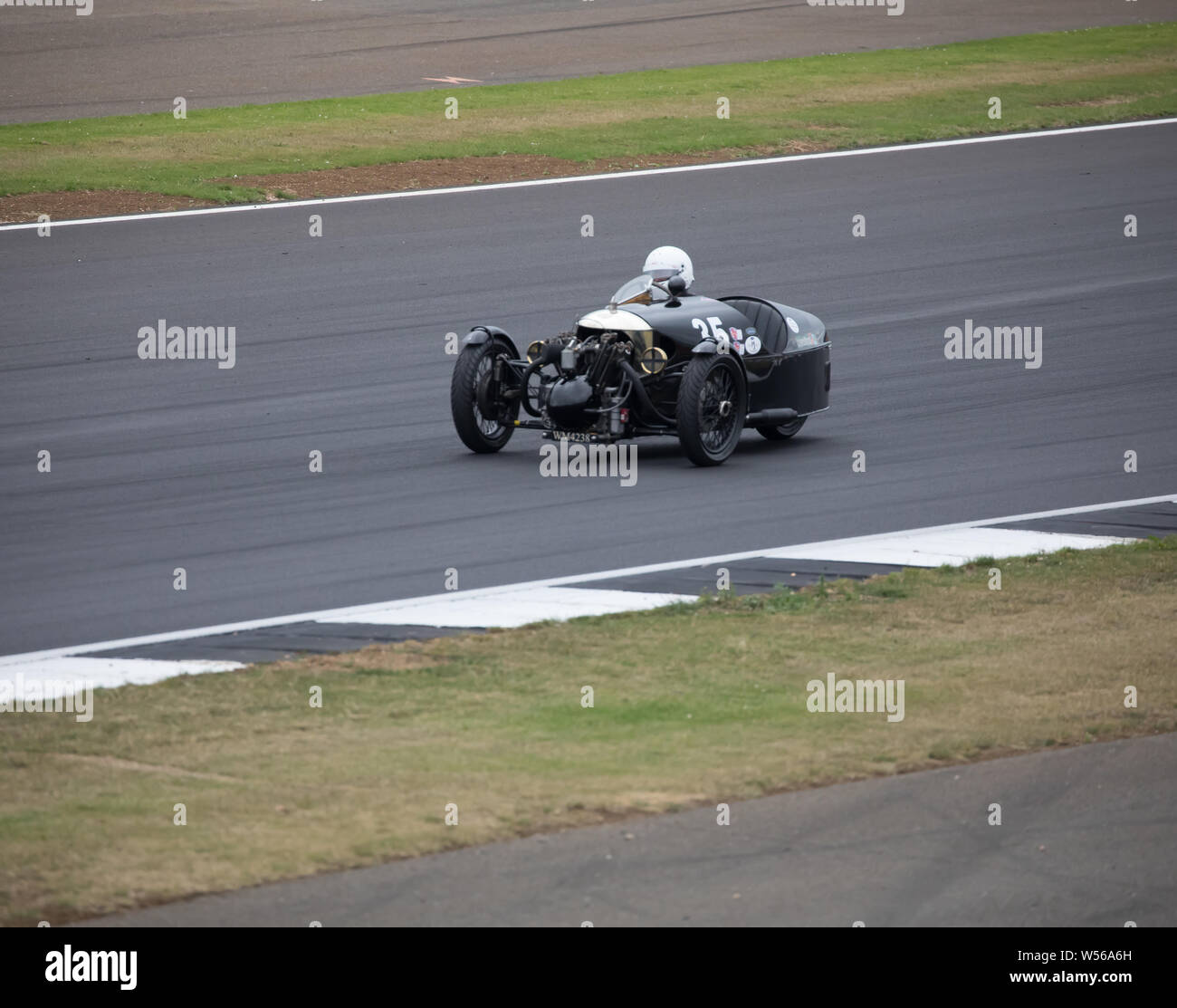 Silverstone, UK. 26th July, 2019. Silverstone Classic qualifying race for the Bentley Centenary Trophy for Pre-War Sports Cars. Credit: Keith Larby/Alamy Live News Stock Photo