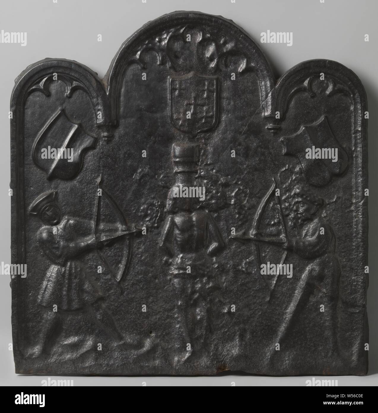 Fire Plate With Saint Sebastian Fire Plate Made Of Cast Iron With