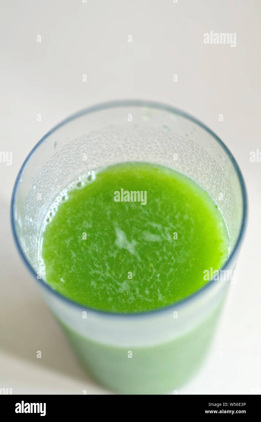 Raw vegan food diet. Green juice. Stock Photo
