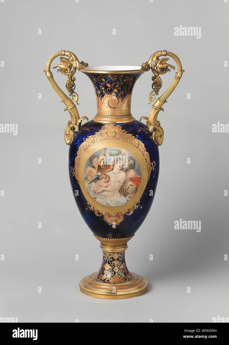 Vase of Sèvres porcelain, Vase of Sèvres porcelain., Manufacture de Sèvres,  France, 1849, porcelain (material), metal, h 107.5 cm × w 61.0 cm × d 35.0  cm × w 47 kg Stock Photo - Alamy