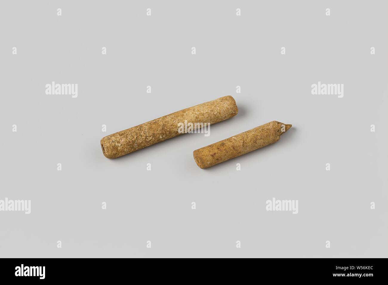 Fragments of pipe stalks from the wreck of the East Indies ship ...