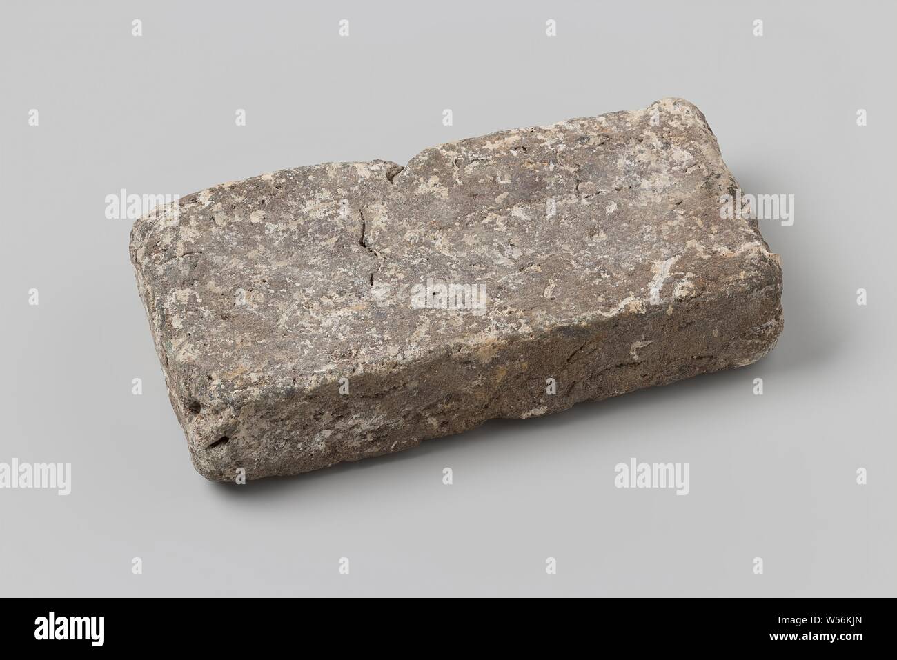 Brick from the wreck of the East Indies ship Hollandia, Yssel brick, ceramic, Dutch East India Company, Hollandia (ship), anonymous, 1700 - in or before 13-Jul-1743, brick (clay product), l 17.8 cm × w 8.6 cm × d 3.7 cm Stock Photo