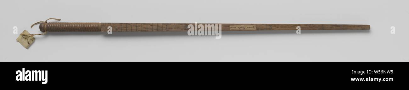 Half meter with handle, Half meter with division and figure in decimeters. First decimeter in centimeters. V.z.v. label and brand, Netherlands, anonymous, c. 1820, wood (plant material), w 65 cm × d 2 cm × h 2 cm Stock Photo