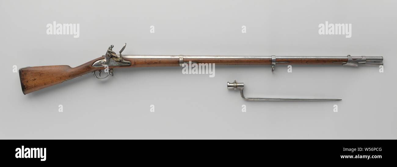 Bayonet associated with a flint gun, State Army M.1815, no. 2, Bayonet associated with a flint gun of the State army M.1815, no. 2., anonymous, Netherlands, 1815, iron (metal), l 48 cm × h 8.3 cm × d 3.2 cm Stock Photo