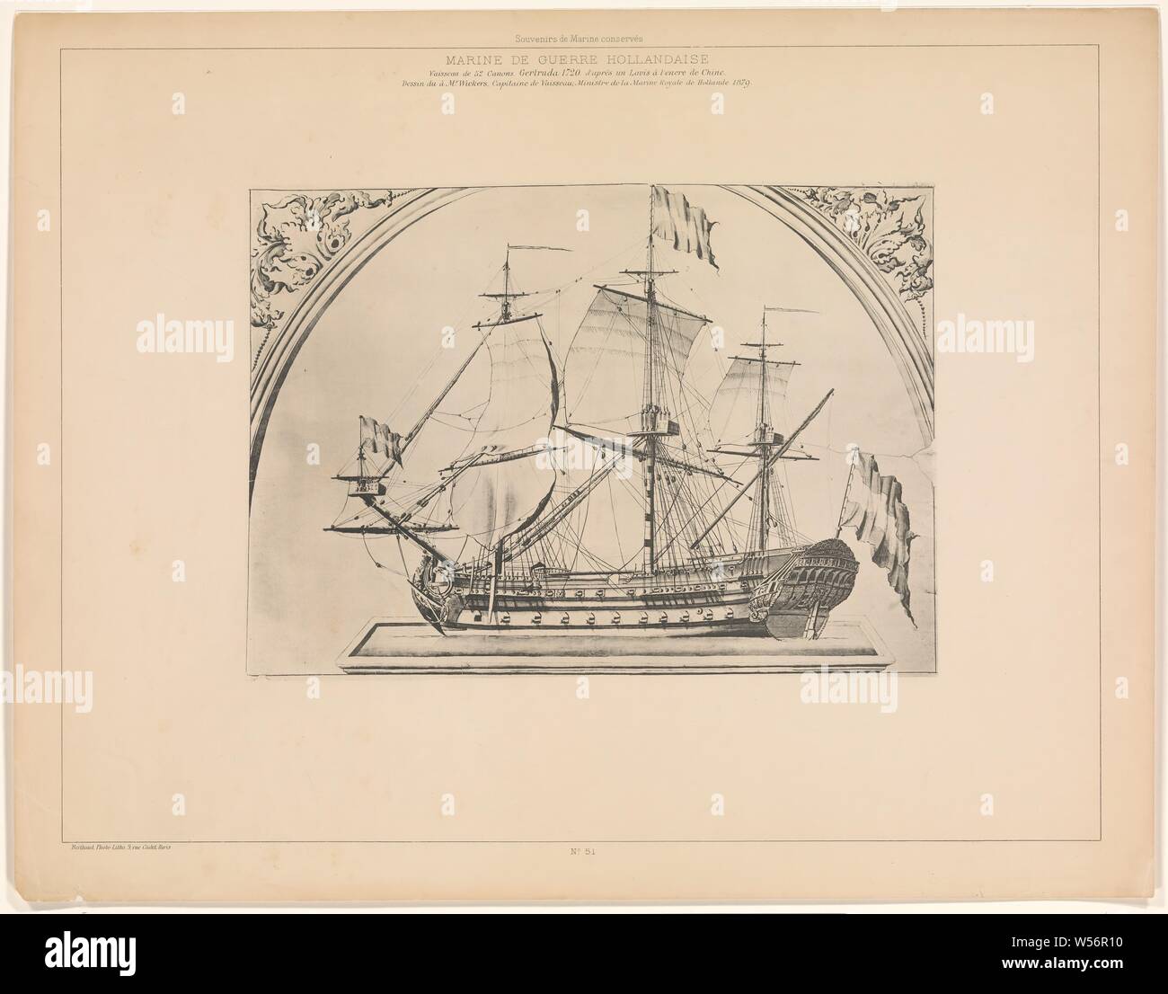 Ship model Geertruda 1720 Marine de guerre Hollandaise (title on object