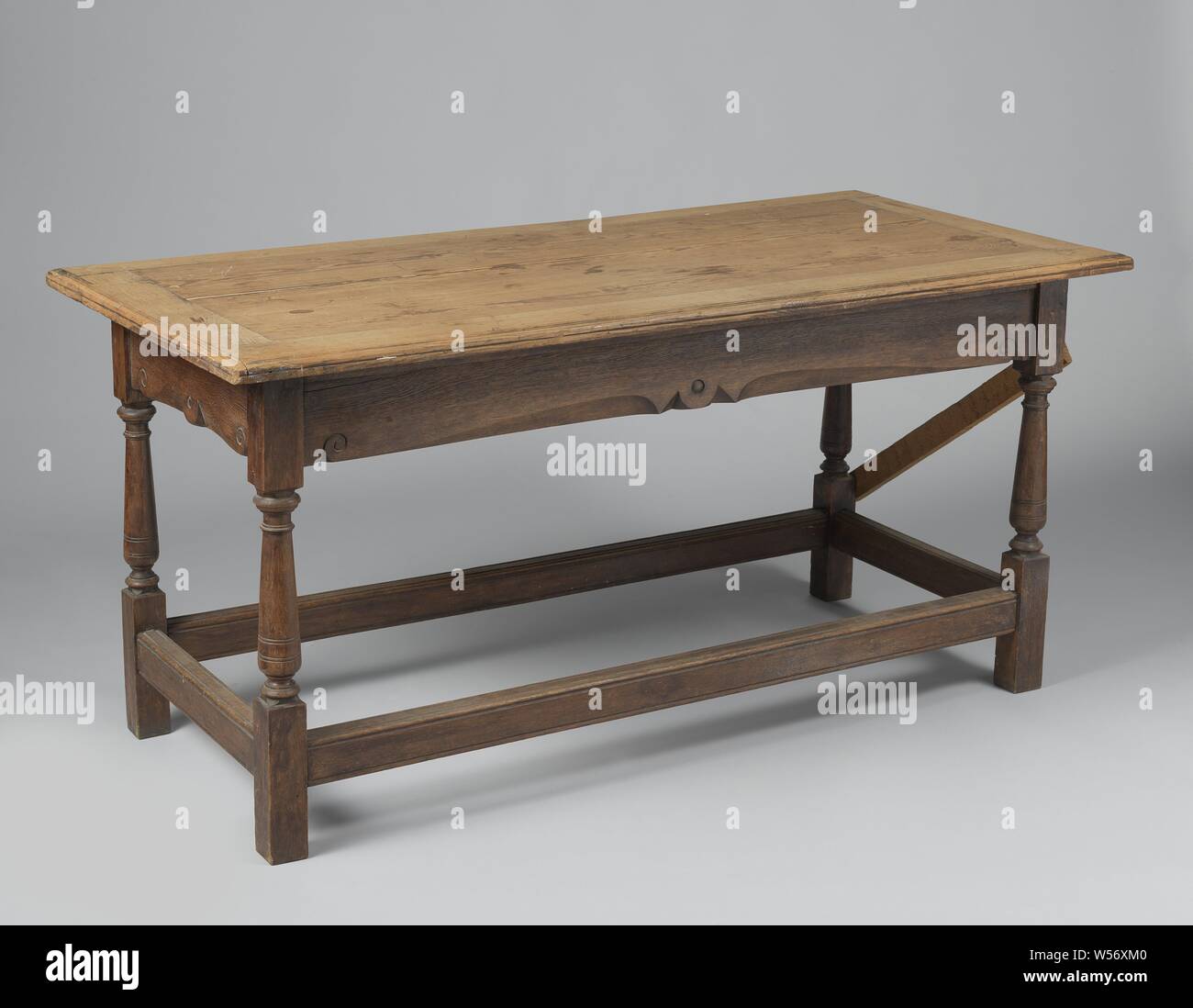 Table Wooden Table Probably Belonging To The Model Of A Line Ship Of 60 To 68