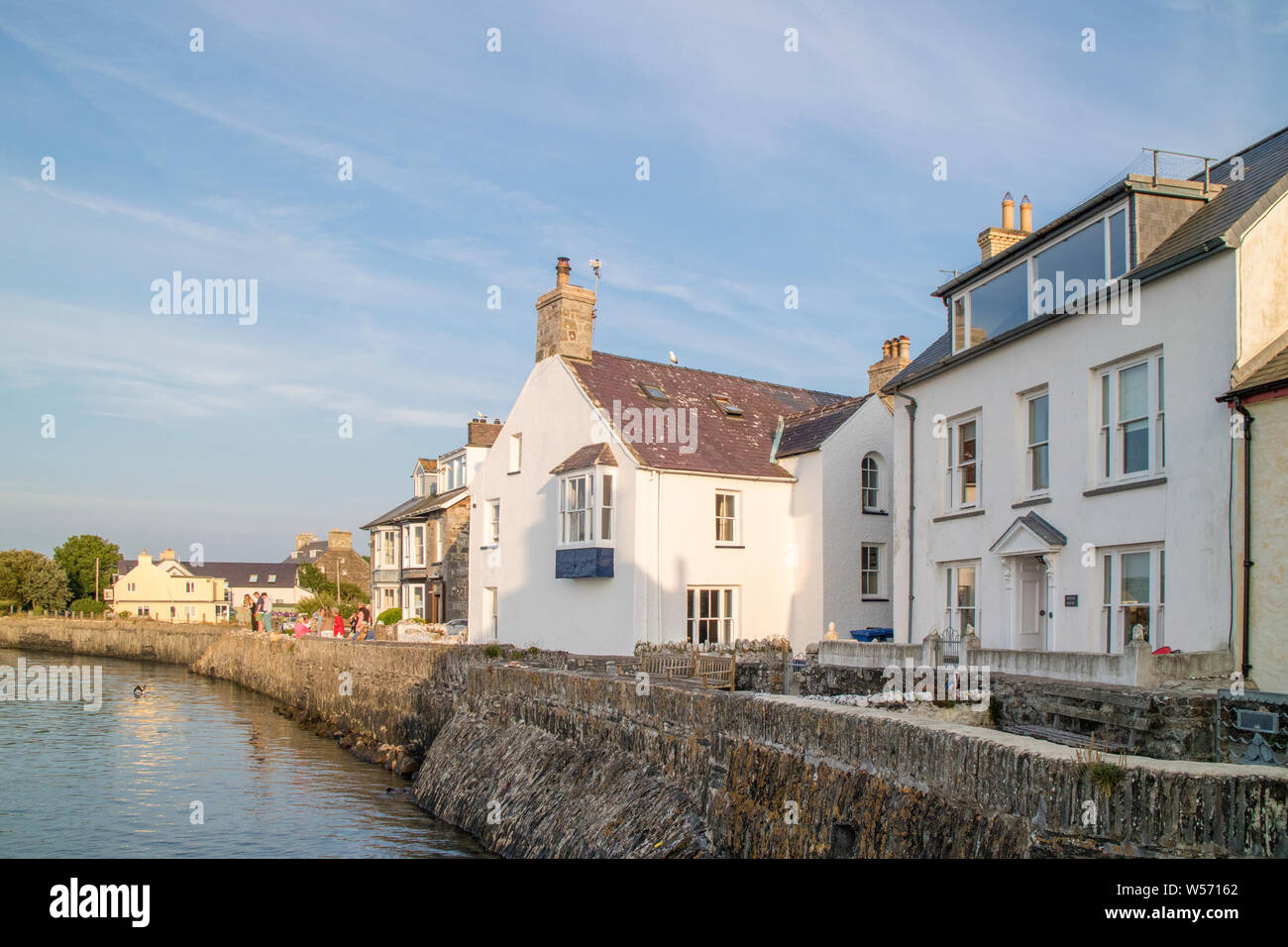 The mouth of the River Nevern at Parrog, Newport Pembrokeshire, Wales, UK Stock Photo