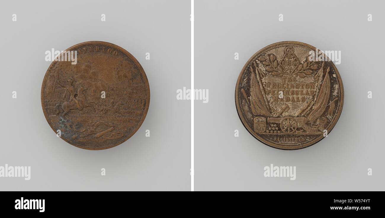 Alfred, Duke of Saxony-Coburg-Gotha, Silver Medal. Front: man's bust inside the inside. Reverse: inscription inside, Alfred (duke of Saxony-Coburg-Gotha), anonymous, England, 1844, silver (metal), striking (metalworking), d 0.8 cm × w 0.37 Stock Photo
