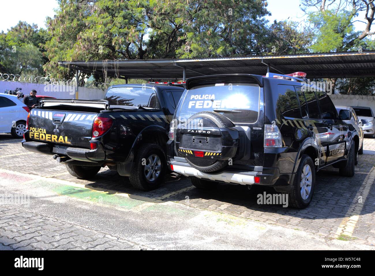 July 26, 2019, Sao Paulo, Brazil Vehicles seized by police at DEIC