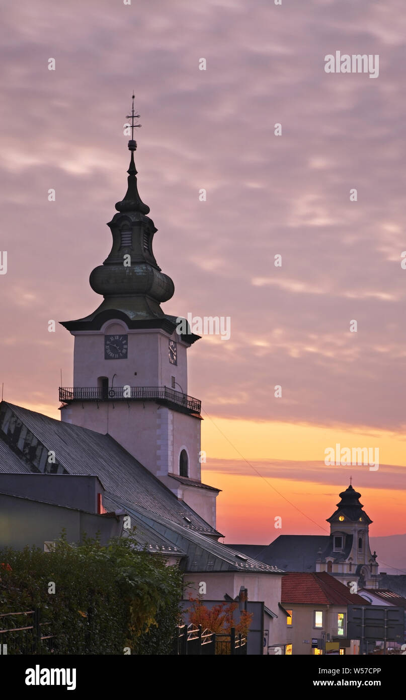 Catholic church of St. Bartholomew in Prievidza. Slovakia Stock Photo