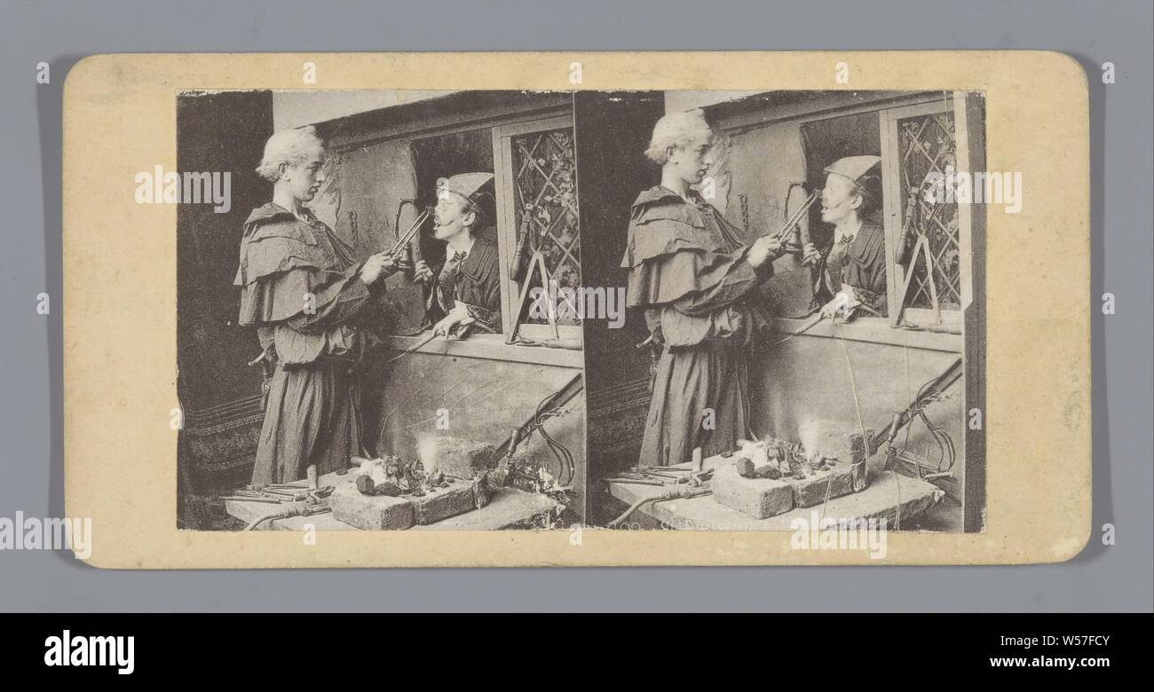 Theatrical representation of the story of Dunstan who clamped the face