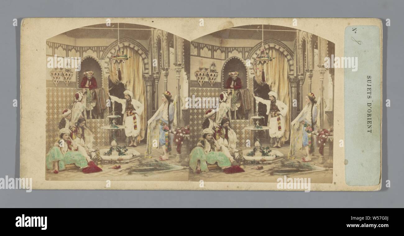 Oriental scene Sujets d'Orient (series title), Furne Fils & H. Tournier & Drier, 1858 Stock Photo