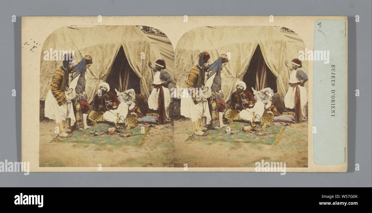 Oriental scene, Sujets d'Orient (series title), Furne Fils & H. Tournier & Drier (attributed to), 1858 Stock Photo