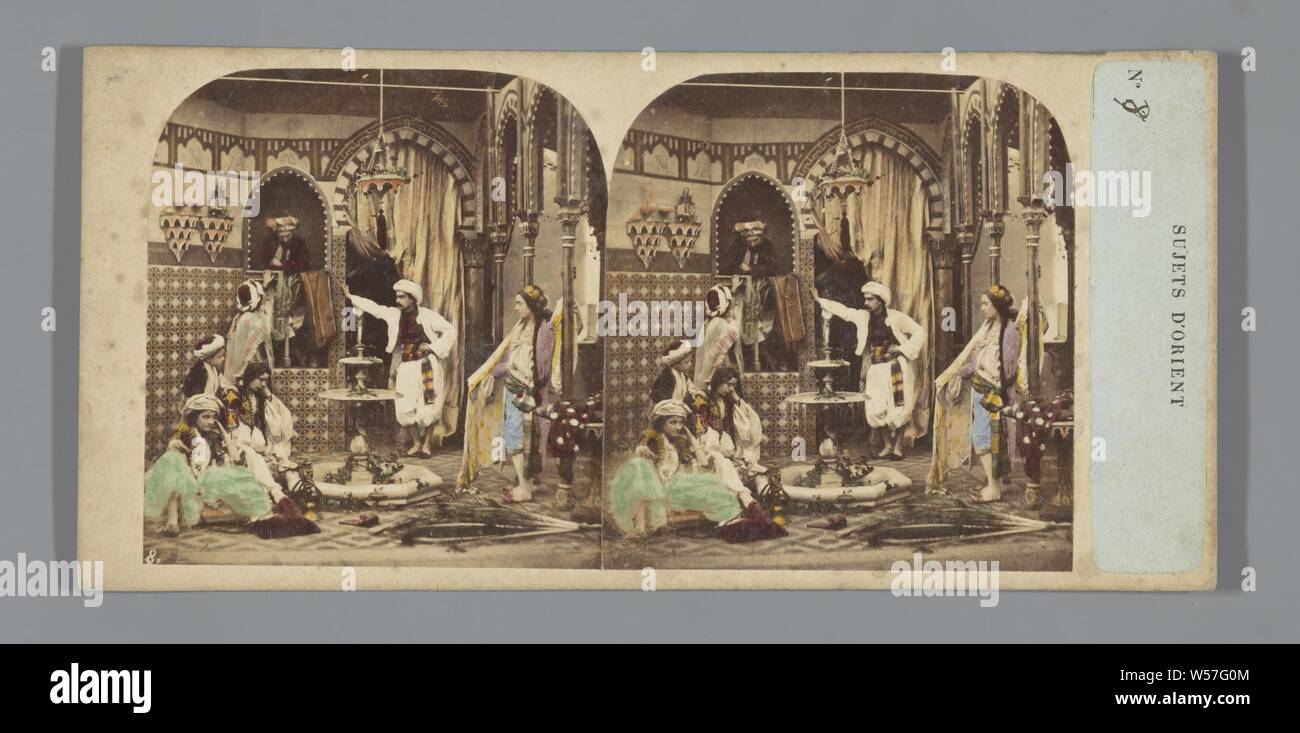 Oriental scene Sujets d'Orient (series title), Furne Fils & H. Tournier & Drier (attributed to), 1858 Stock Photo