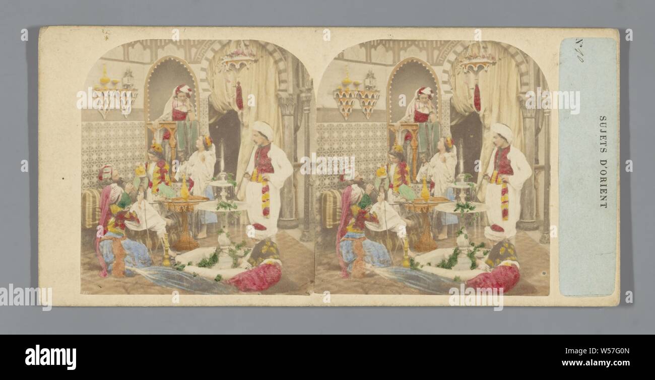 Oriental scene, Sujets d'Orient (series title), Furne Fils & H. Tournier & Drier, 1858 Stock Photo