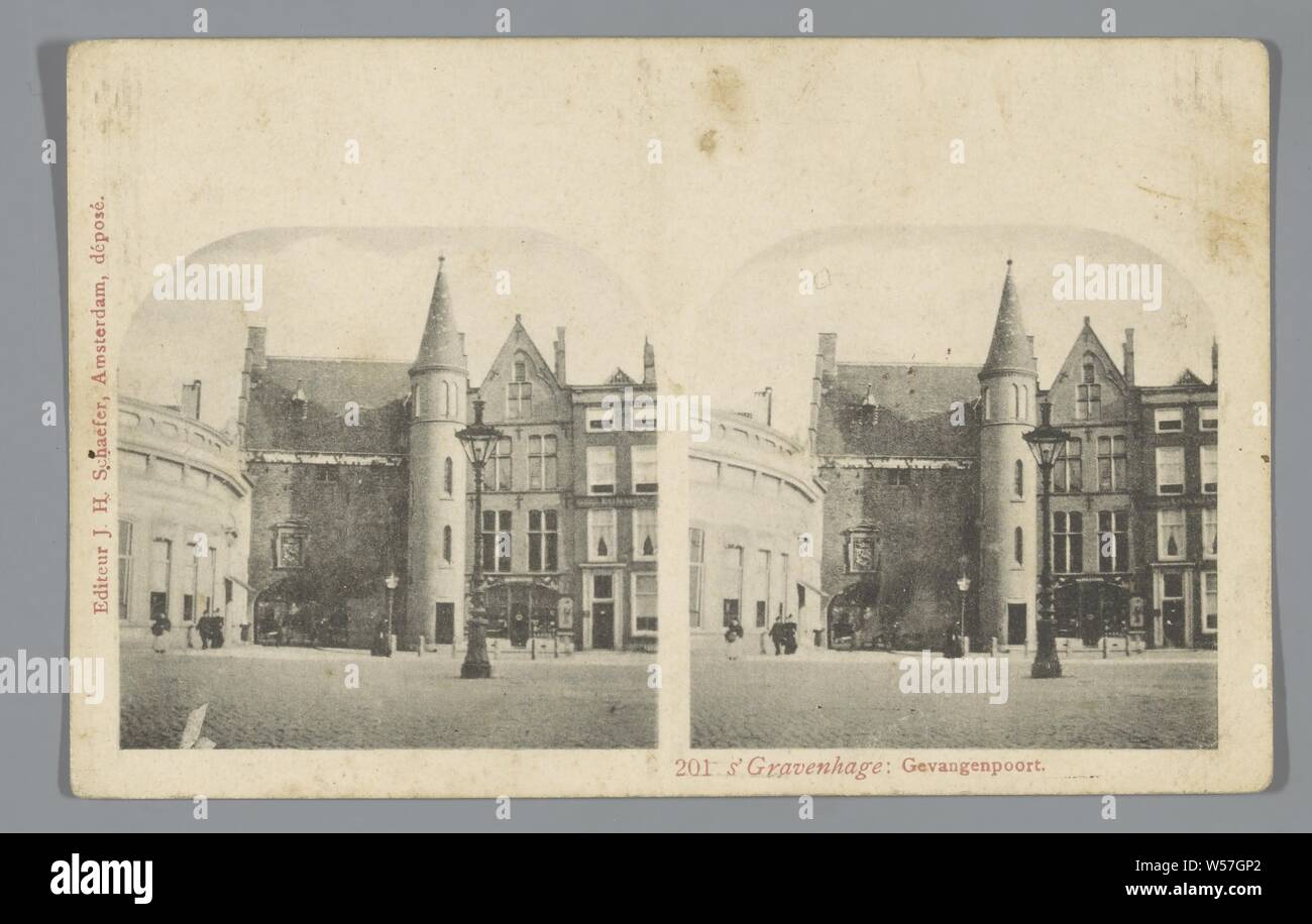 The Hague. Prison gate, J.H. Schaefer, 1900 - 1940 Stock Photo